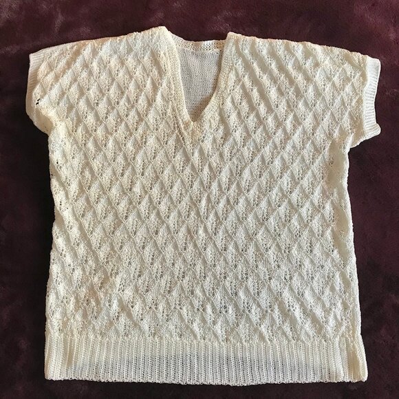 Vintage oversized knit vest - Picture 1 of 2